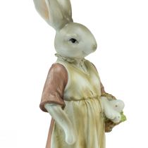 Artikel Dekorativ kanin kanin kvinna korg påskägg dekorativ figur påsk H37cm