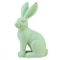 Dekorativ kanin sittande grönt guld craquelur bordsdekoration H23,5cm