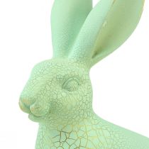 Artikel Dekorativ kanin sittande grönt guld craquelur bordsdekoration H23,5cm