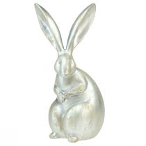 Artikel Dekorativa kaniner silver dekorativa figurer påsk 17,5x20,5cm 3st
