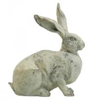 Dekorativ kanin sittande stenlook trädgårdsdekoration H30cm 2st