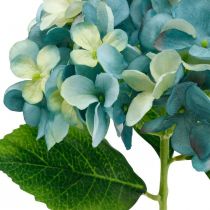 Artikel Dekorativ hortensia blå konstgjord blomma Konstgjord trädgårdsblomma H35cm