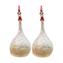 Artikel Dekorativa kycklingar dekorativa figurer Påskdekoration kyckling rolig H15cm 2 st