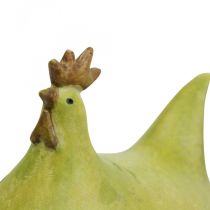 Deco Chicken Färgglada påskdekorationer Grön/Gul/Orange 13cm 3st