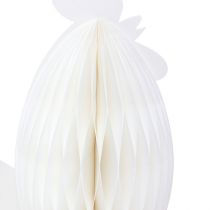 Artikel Dekorativt Kycklingtupp Honeycomb Papper Vit Orange 7,5×4,5×8cm 6st