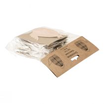 Artikel Dekorativt kycklingtupp bikakepapper vit orange 7,5×4,5×8cm 6 st