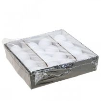 Artikel Vita bollljus, högkvalitativ bordsdekoration, stämningsfull belysning för bröllop, advent, Ø60mm, set om 16