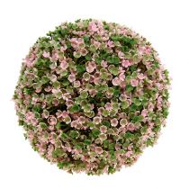 Artikel Dekorativ boll rosa grön konstgjord blomboll Ø18cm 1 st