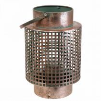 Artikel Dekorativ lykta lykta metall med handtag ros Ø18cm H29cm
