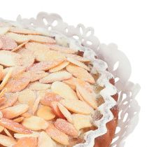 Artikel Dekorativ mandelkaka för skyltfönster och bagerier, bedrägligt realistisk, fejkkaka, 19 cm
