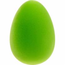 Artikel Dekorativt påskägg grönt H25cm påskdekoration flockade dekorativa ägg