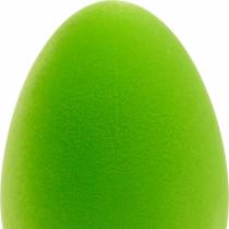 Artikel Dekorativt påskägg grönt H25cm påskdekoration flockade dekorativa ägg