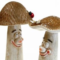 Deco svampar Höstdekoration roliga svampar Ø15/12cm H22/25cm 2st