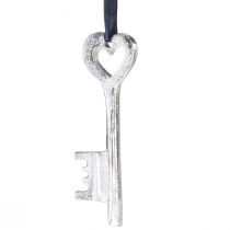 Artikel Dekorativ nyckel silver dekorativ hängare metall 6x11cm 3st