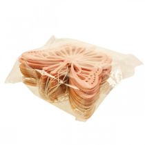 Artikel Dekorativa fjärilar Dekorationshängare Orange/Rosa/Gul 12cm 12 st