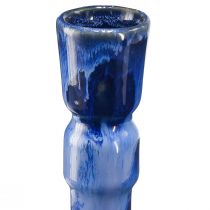 Artikel Dekorativ vas keramik blågrön brun Ø8cm H18,5cm 3st