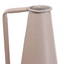 Artikel Dekorativ metallvas, dekorativ kanna, rosa, konisk, vintage blomvas, 38 cm