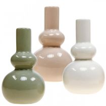 Dekorativa vaser, keramiska vaser sfäriska H16.5cm Ø9.5cm 3st
