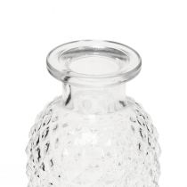Artikel Dekorativa vaser miniglas klar retro diamant Ø5,5cm H9cm 6 st