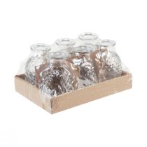 Artikel Dekorativa vaser miniglas klar retro diamant Ø5,5cm H9cm 6 st