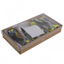 Artikel Deco Birds on Wire Spring Deco Blåmes 10×3cm 9st