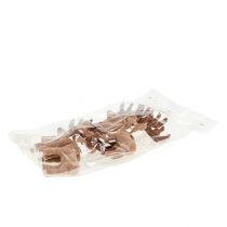 Artikel Deco rådjur mini brun flockad 11cm 6 st