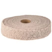 Artikel Dekorativt band gammalrosa brett presentband ull-look 40mm 8m