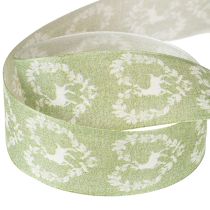 Artikel Deco band grön hjort 40mm 20m