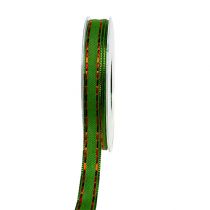 Dekorativt bandgrönt med trådkant 15mm 15m