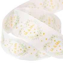 Artikel Dekorativt band bröllopssatinband vitt “Mr. &amp; Mrs.” 40mm 15m