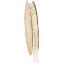 Artikel Dekorativt juteband, naturligt presentband, krämvitt, 15mm x 15m