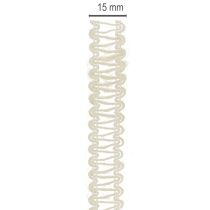 Artikel Dekorativt juteband, naturligt presentband, krämvitt, 15mm x 15m