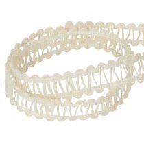 Artikel Dekorativt juteband, naturligt presentband, krämvitt, 15mm x 15m