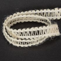 Artikel Dekorativt juteband, naturligt presentband, krämvitt, 15mm x 15m