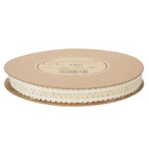 Artikel Dekorativt juteband, naturligt presentband, krämvitt, 15mm x 15m