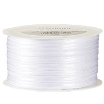 Artikel Dekorativt band satinband vitt dubbelt satinband 3mm 50m