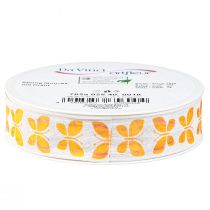 Artikel Dekorationsband fjärilar orange trådkant 25mm 18m