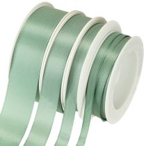 Artikel Dekorativt band taftband grön salvia olika bredder 50m