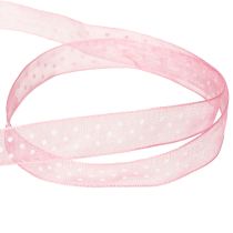 Artikel Presentband med snygg prickig design för festlig förpackning, 1,5 cm brett, 20 m långt