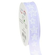 Artikel Dekorationsband med stjärnor Julband lila 25mm 18m