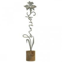 Metall dekorativa blommor träställ bokstäver Spring 6x9,5x39,5cm