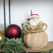 Artikel Decofigur jultomten i säck Juldekoration Ø8cm/H13cm 2st