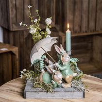 Deco figurer kanin par Deco kaniner med paraply H22cm