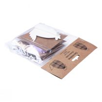 Artikel Dekorativa figurer honeycomb papperskycklingar färgade 7,5×4,5×8cm 6st