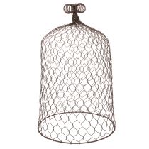 Artikel Dekorativ metallklocka, klätterhjälp, ståltrådshuv, brun, rostfri yta, H50/41cm Ø30/25cm, set om 2
