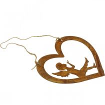 Artikel Deco hängare metall patina deco hjärtängel Ø15cm 6st