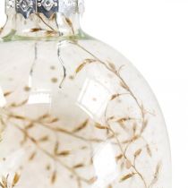 Deco hängare äggglas fylld påskdekoration för upphängning 5x8cm 6 st