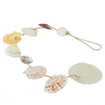 Artikel Dekorativ hängare maritim skaldekoration natur Ø5–10cm 70cm