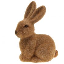 Artikel Deco kanin flockad brun 15cm 4st