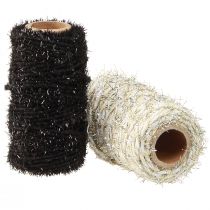 Artikel Dekorationssladd glitter svart beige vit B1,5mm L25m 2 st